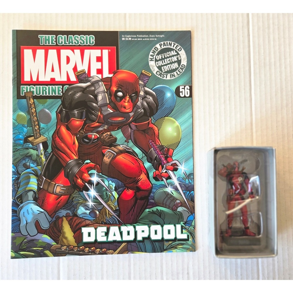 Eaglemoss‎ 1:16 Classic Marvel Figurine w/Book: Deadpool #56